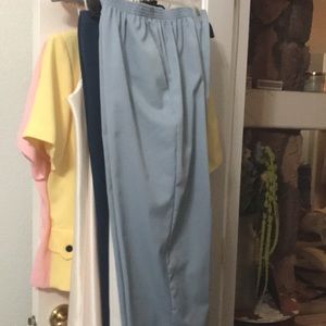Blue polyester slacks size 14 Alfred dunner